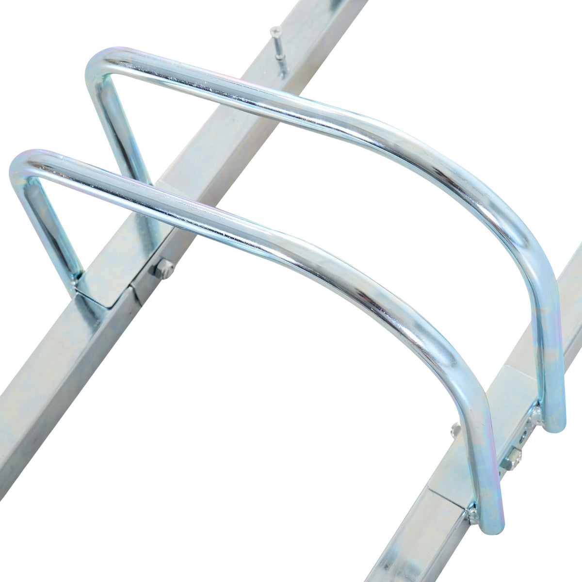 Bicycle Stand, Bicycle Stand, Multiple Stand, Bicycle Stand, Floor And Wall Mounting, Steel, Up To 6 Bicycles, Silver, 130 X 33 X 27 Cm