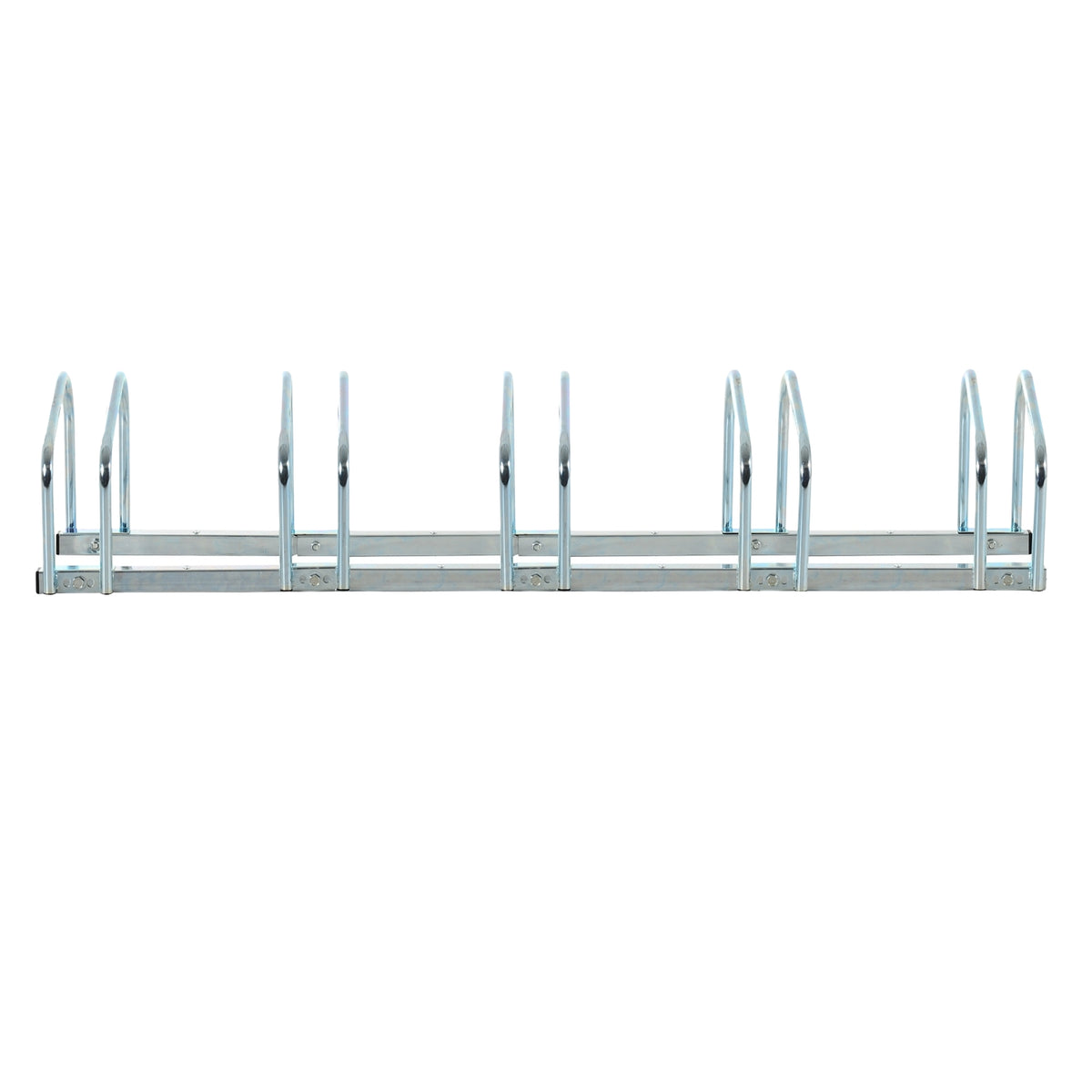 Bicycle Stand, Bicycle Stand, Multiple Stand, Bicycle Stand, Floor And Wall Mounting, Steel, Up To 6 Bicycles, Silver, 130 X 33 X 27 Cm