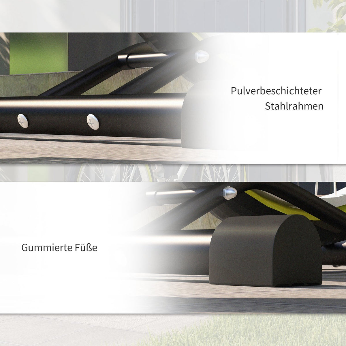 Bicycle Stand, Vertical Horizontal Bike Stand, Stand, Weatherproof, 45 x 44 x 118 cm, Metal
