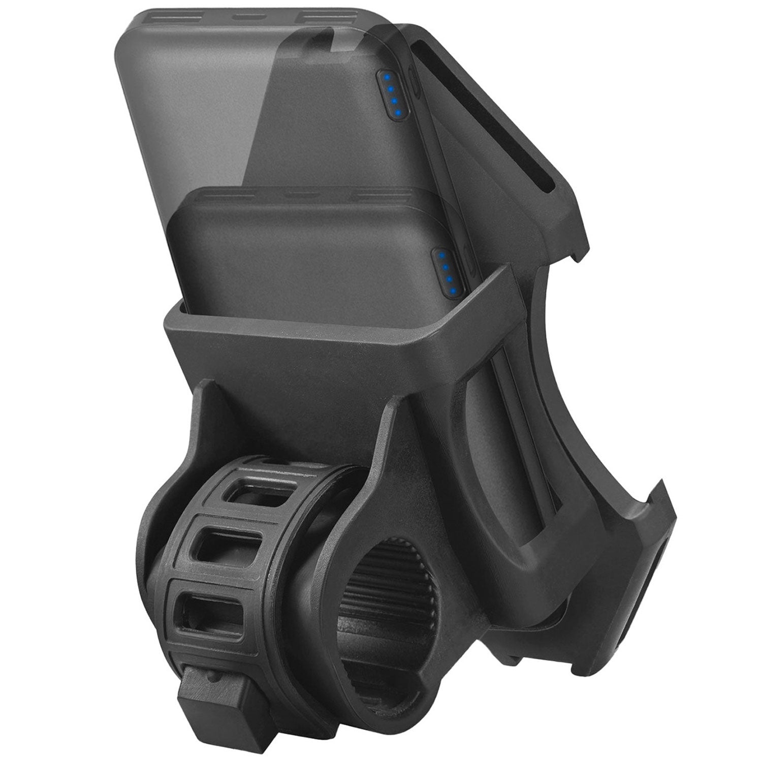 Bicycle/e-scooter holder with built-in power bank