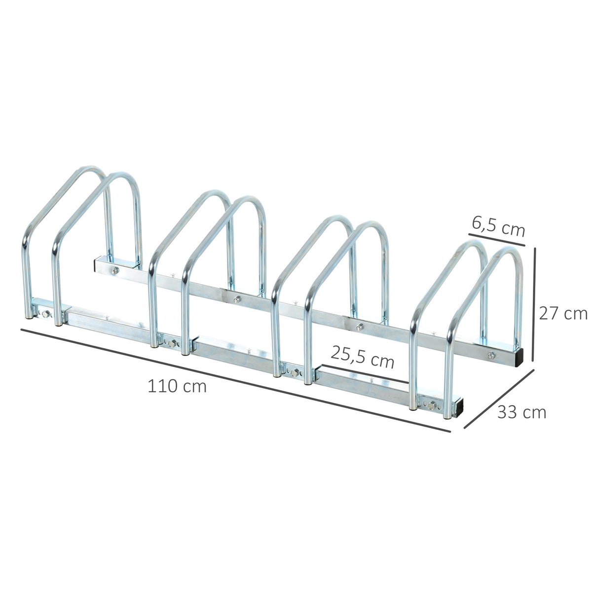 Bicycle stand for up to 4 bicycles, bike stand, multiple stand, stand, weatherproof, floor and wall mounting