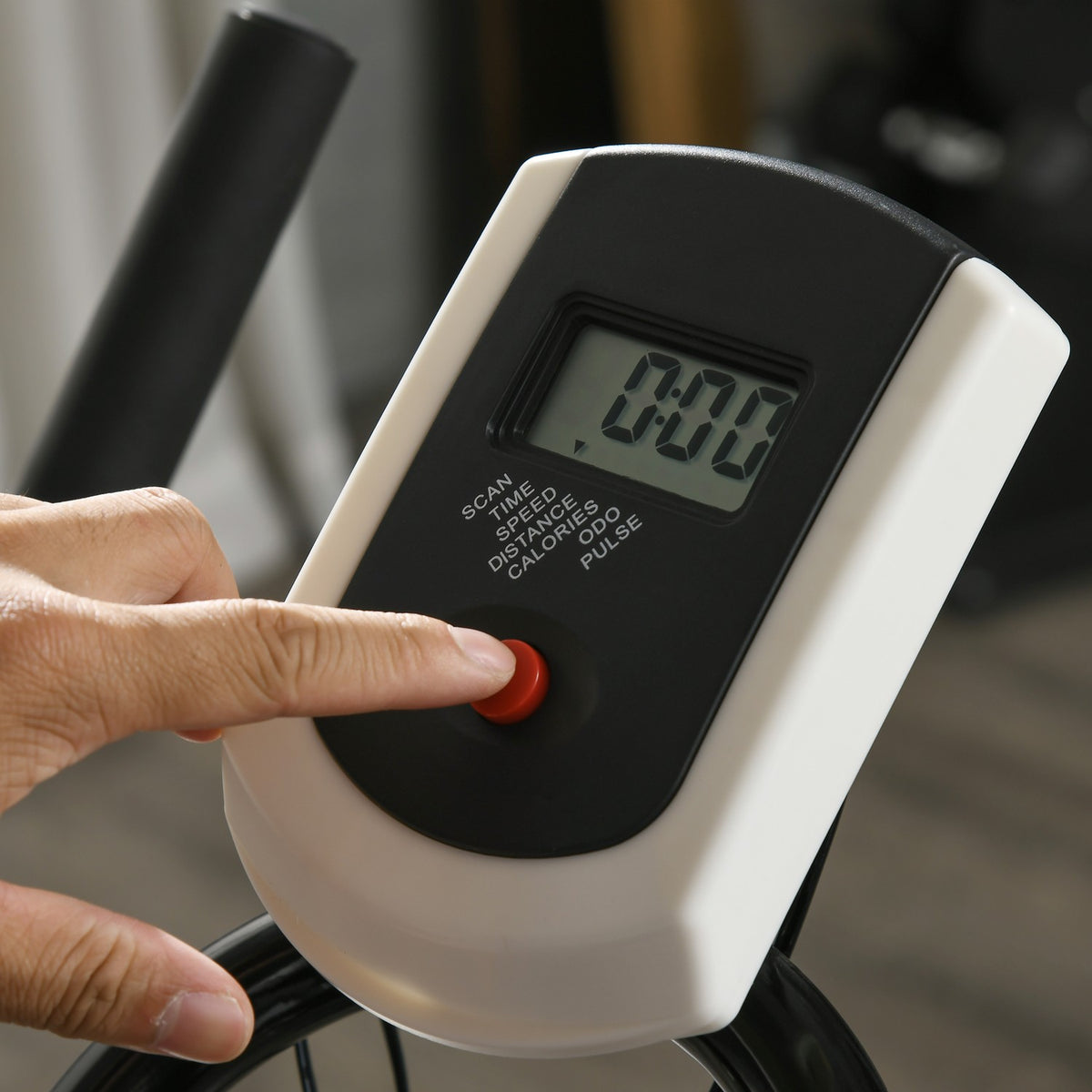 Bicycle trainer exercise bike with adjustable seat and resistance fitness bike with LCD display, heart rate sensor