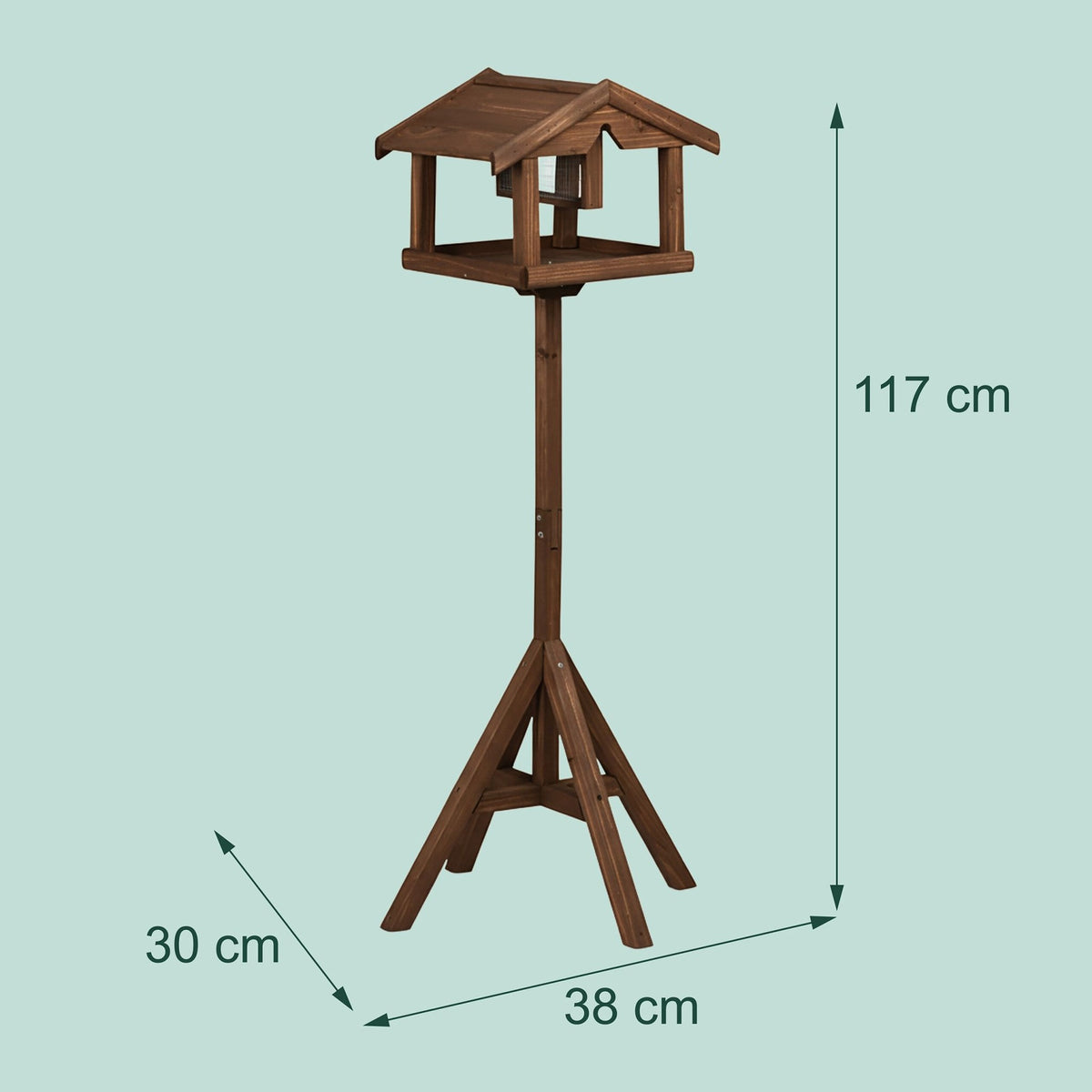 Bird Feeder with Stand – Fir Wood, Predator-Resistant