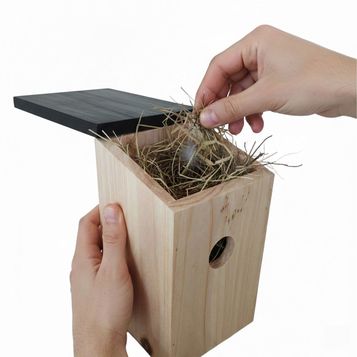 Bird Nesting Boxes Set of 4 – Fir Wood, Easy Clean