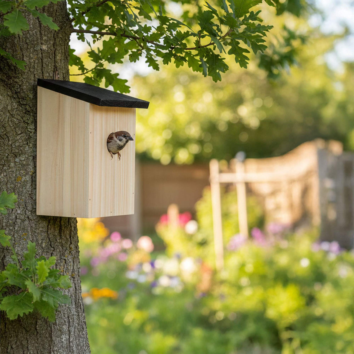 Bird Nesting Boxes Set of 4 – Fir Wood, Easy Clean