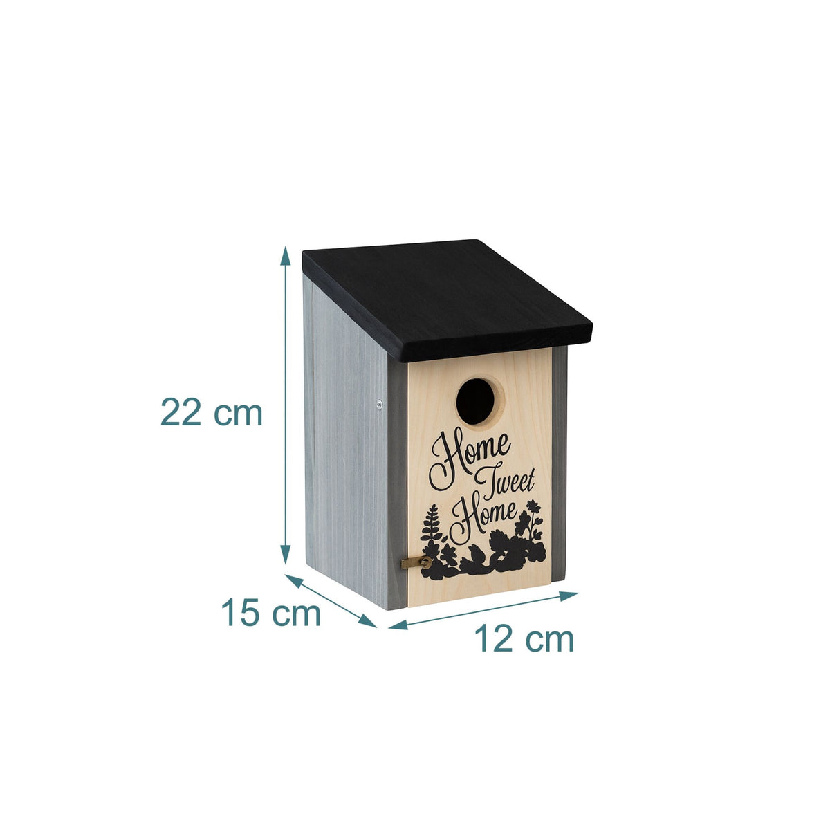 Bird Nesting Box with 3 cm Entrance, Red and Green