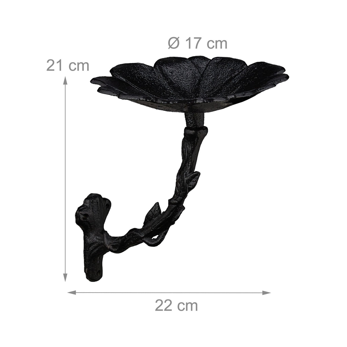 Bird bath in cast iron for the wall