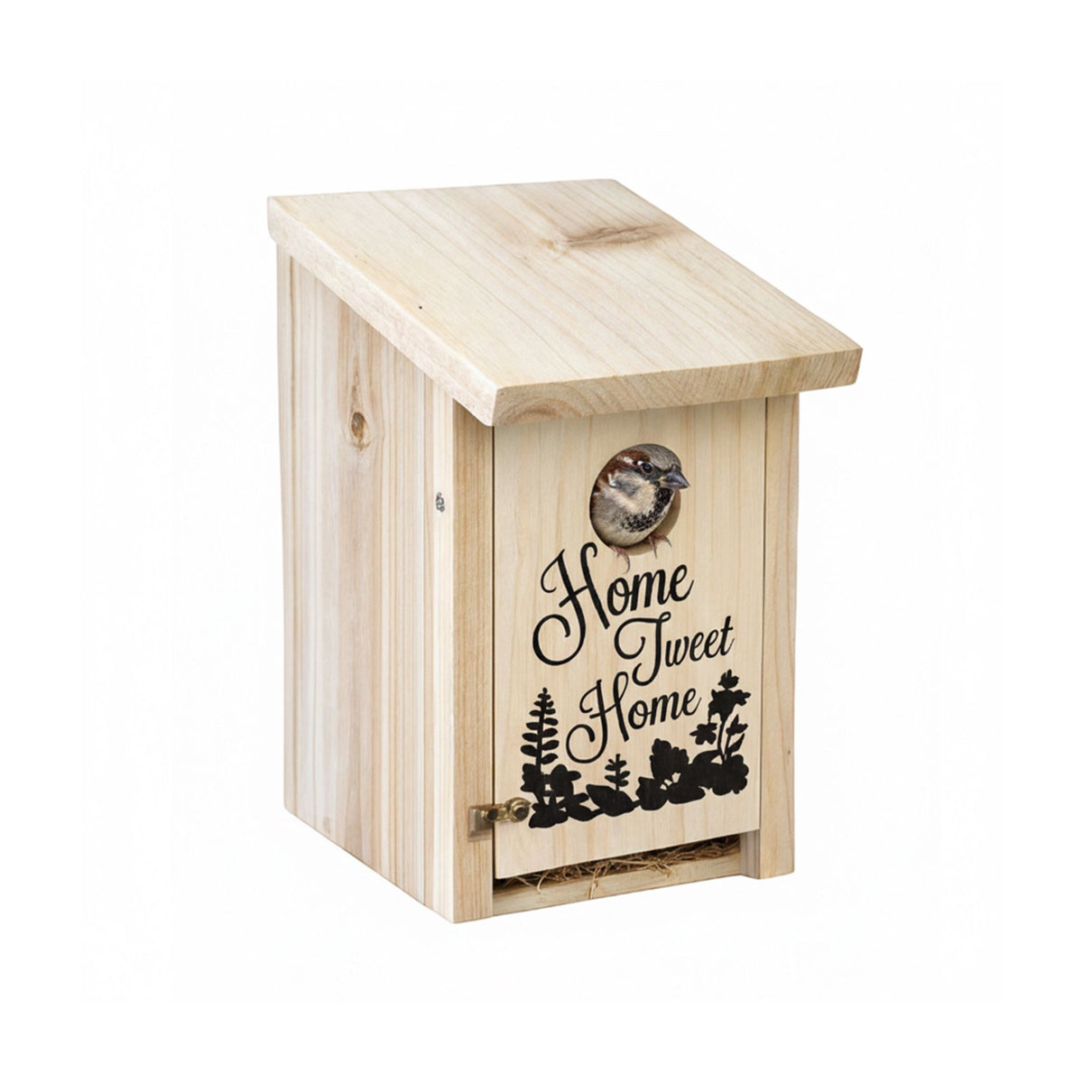 Birdhouse for Small Birds, Red with Green Roof
