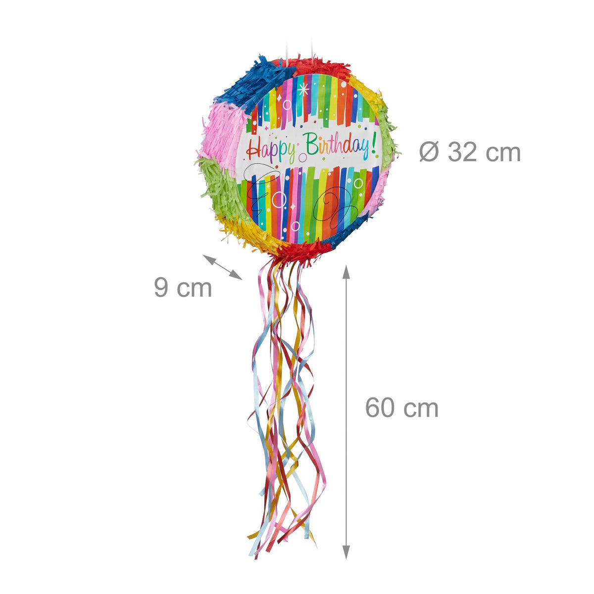 Birthday Piñata Set with Bat and Mask