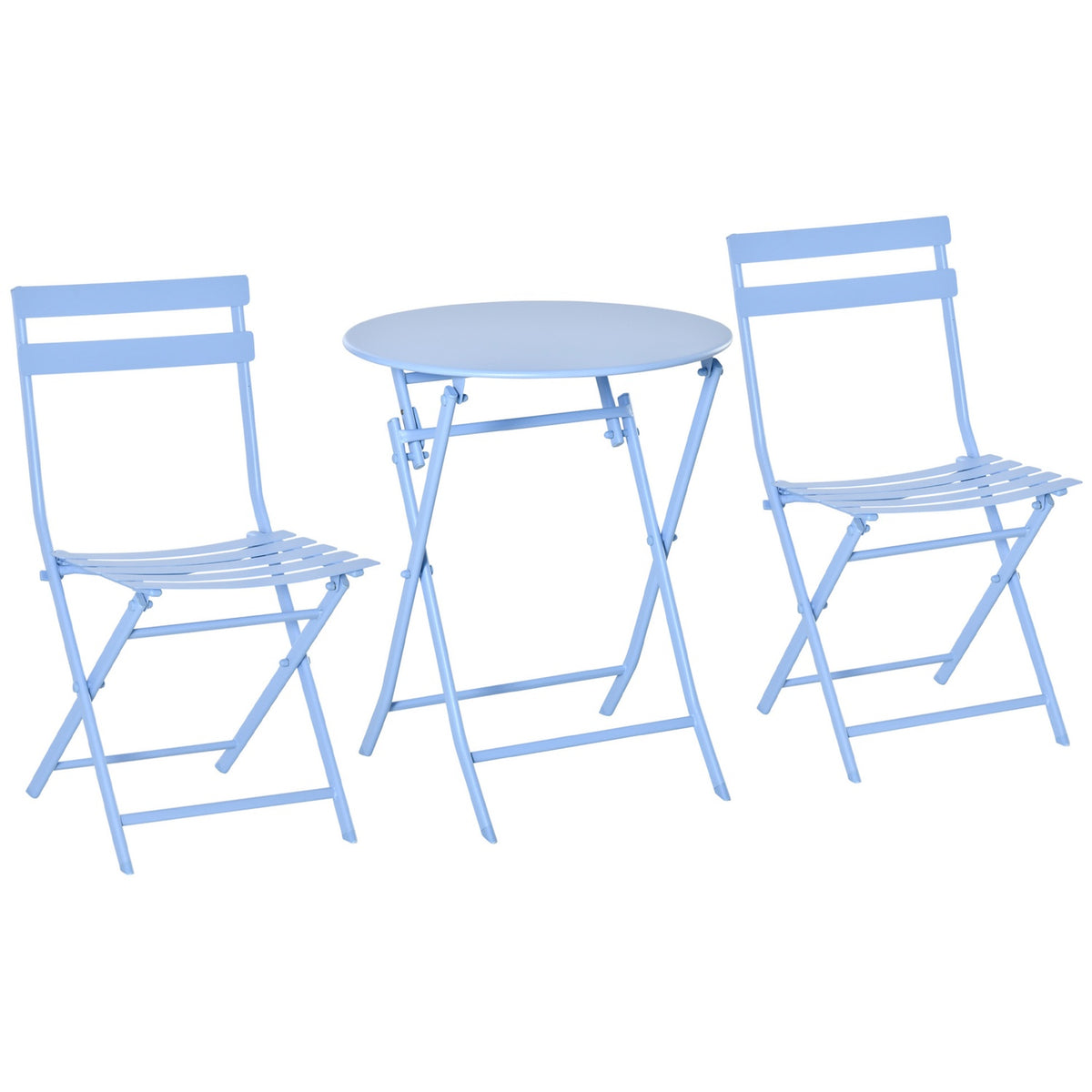 Bistro Set For 2 People Balcony Furniture Set Patio Yard Garden Light Blue