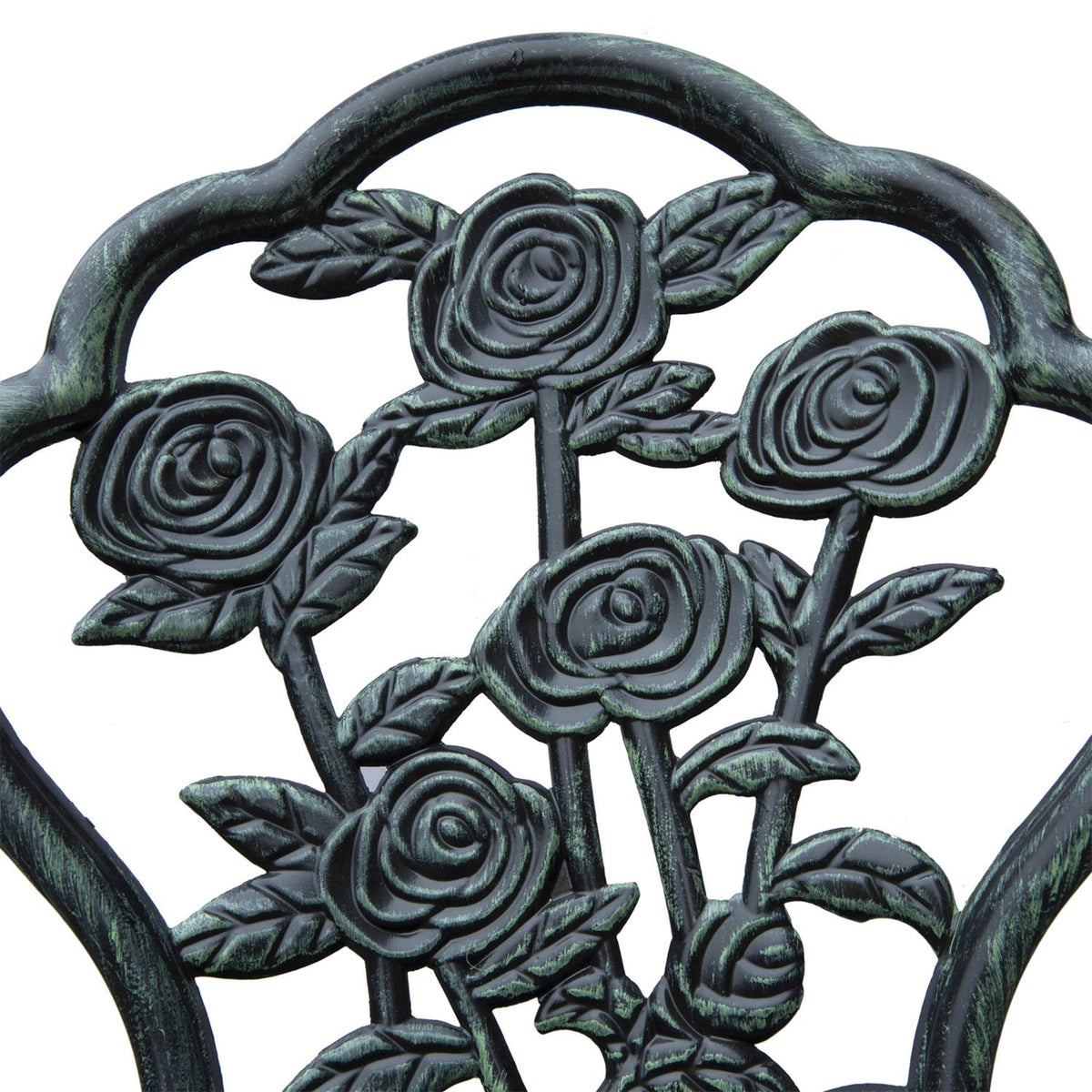 Bistro Set Garden Set Garden Furniture 3-Piece. Balcony Furniture Set Cast Aluminum Antique Green