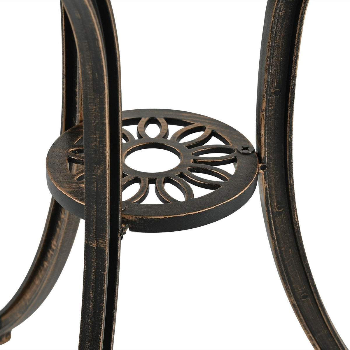 Bistro Table with Parasol Hole – Cast Aluminium, Round