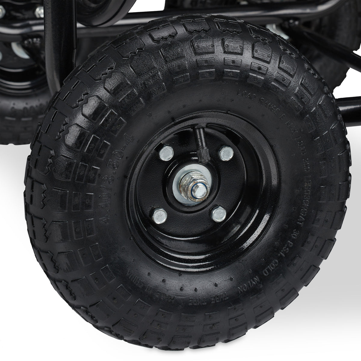 Black 4 Wheel Hose Trolley