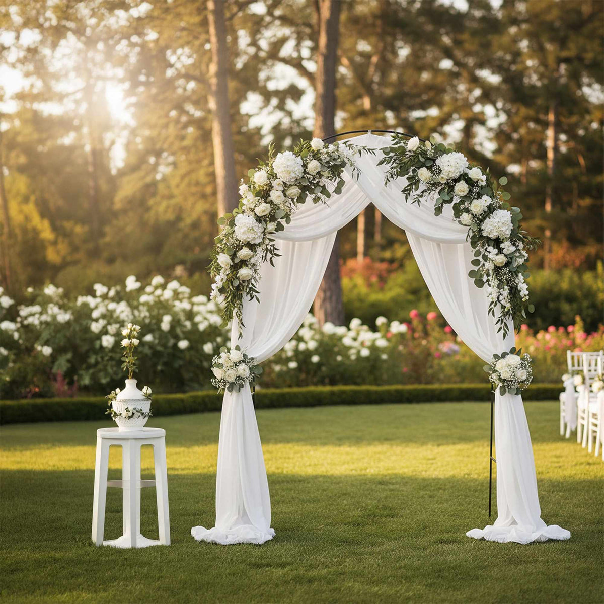 Black Metal Garden Rose Arch Set – 2 Pack
