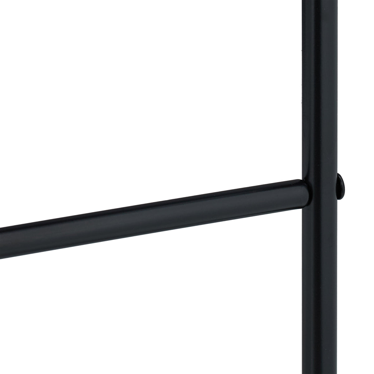 Black Metal Towel Ladder Rack, 6 Rungs