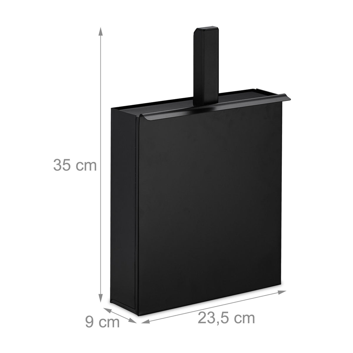 Black Narrow Ash Bucket with a Shovel