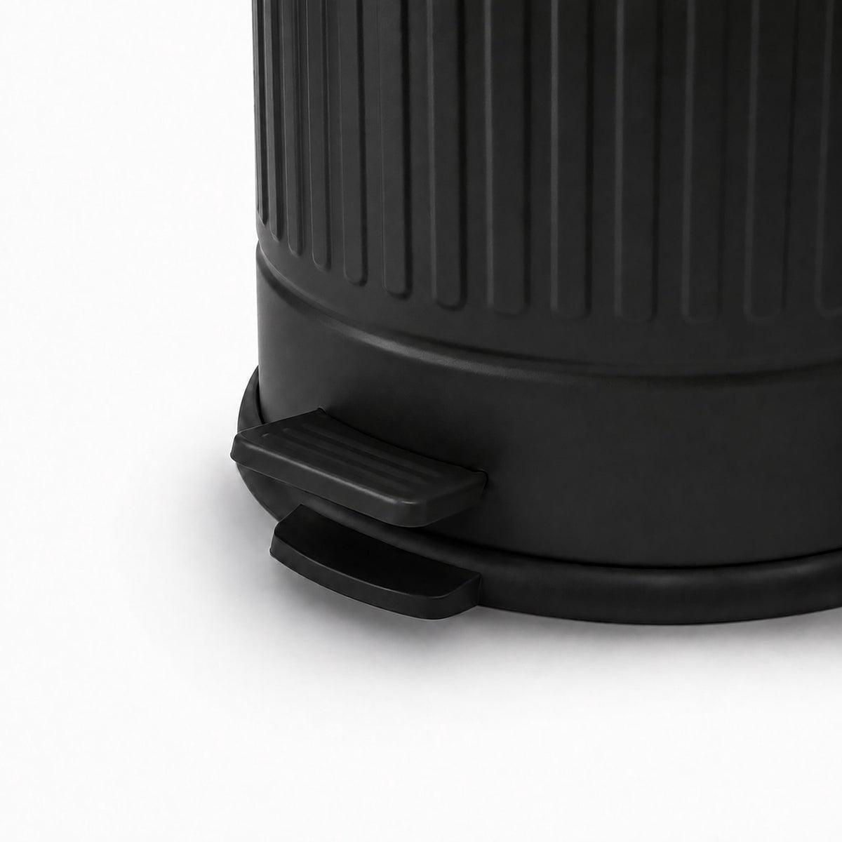Black Retro Pedal Bin, 12L – Soft-Close Waste Container