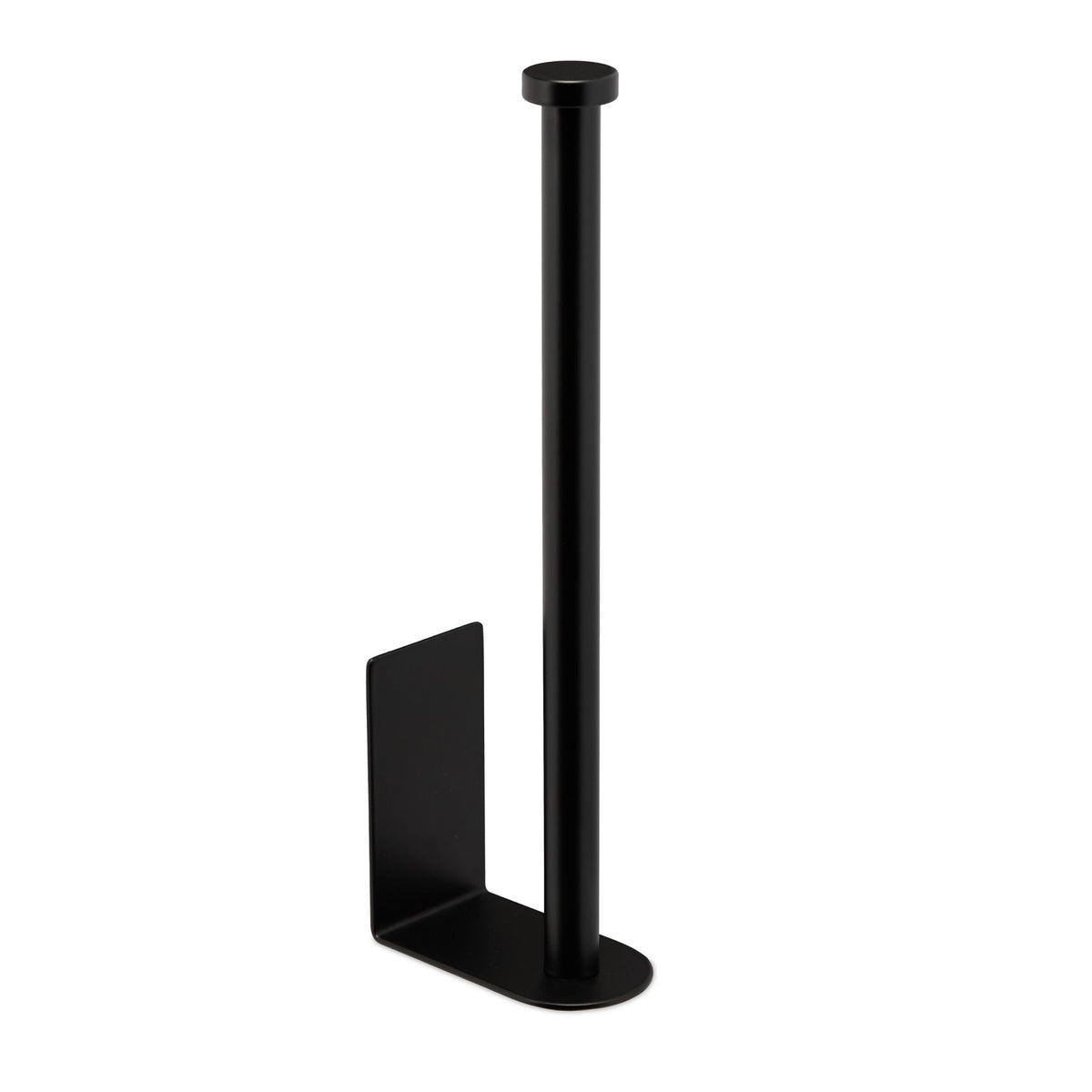 Black Self-Adhesive Toilet Roll Holder – 2 Roll Capacity