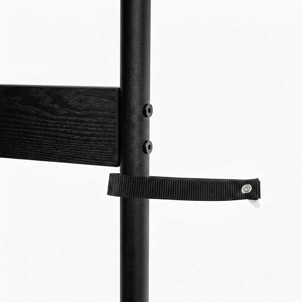 Black Towel Ladder with 4 Rungs & 5 Hooks