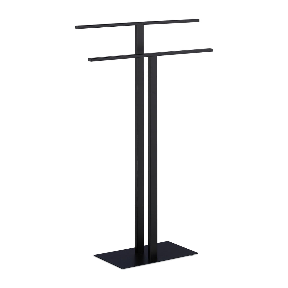 Black Towel Rack with 2 Bars