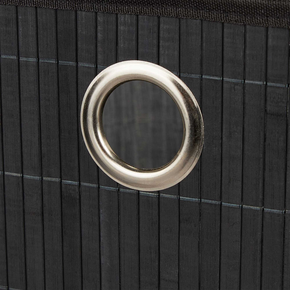 Black bamboo storage basket