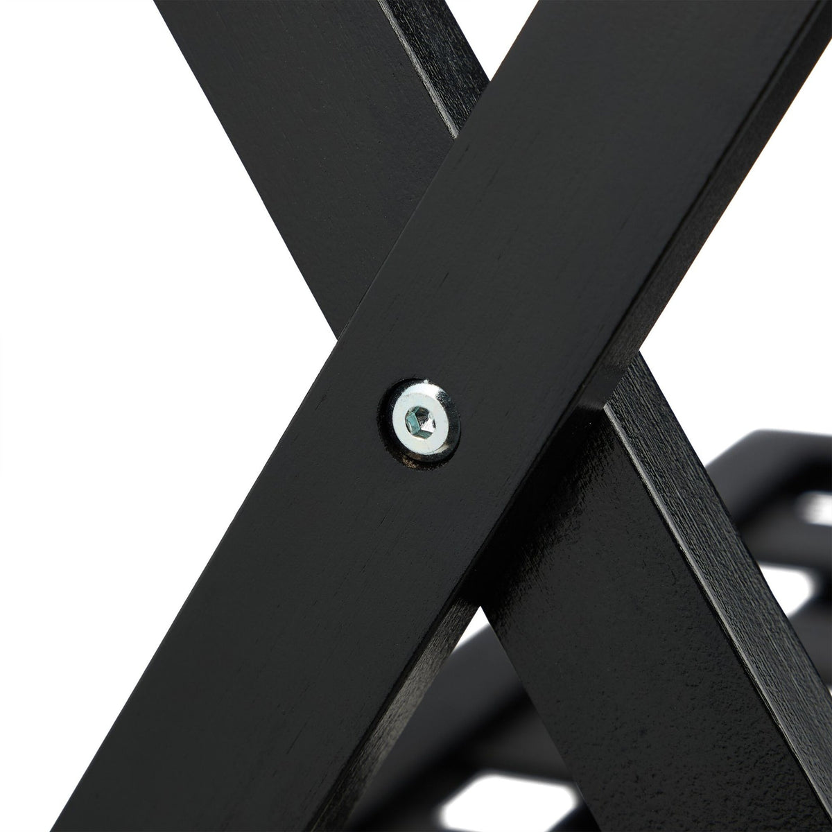 Black bamboo suitcase rack