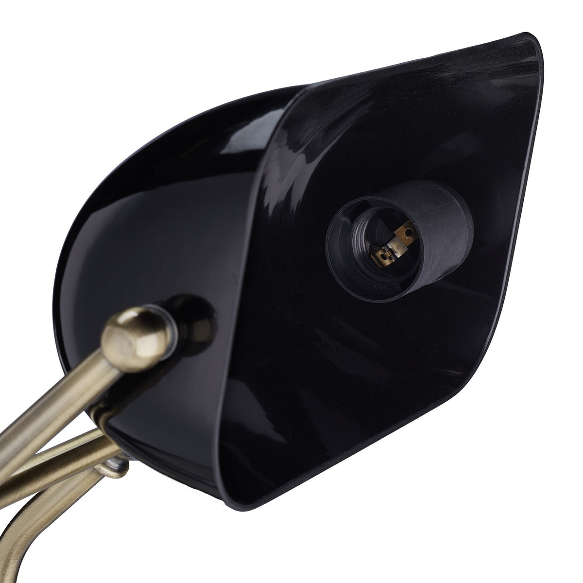 Black banker lamp