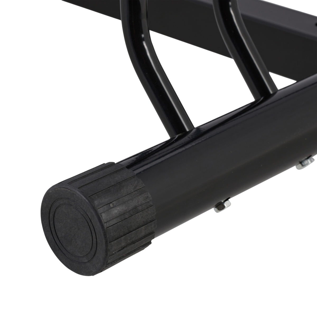 Black bike rack for 2 bikes