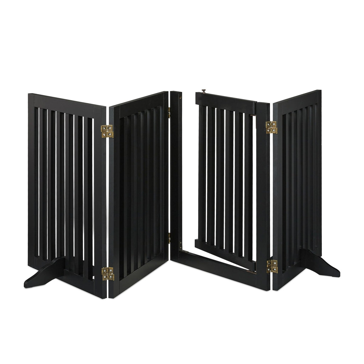 Black security gate with door 70 cm