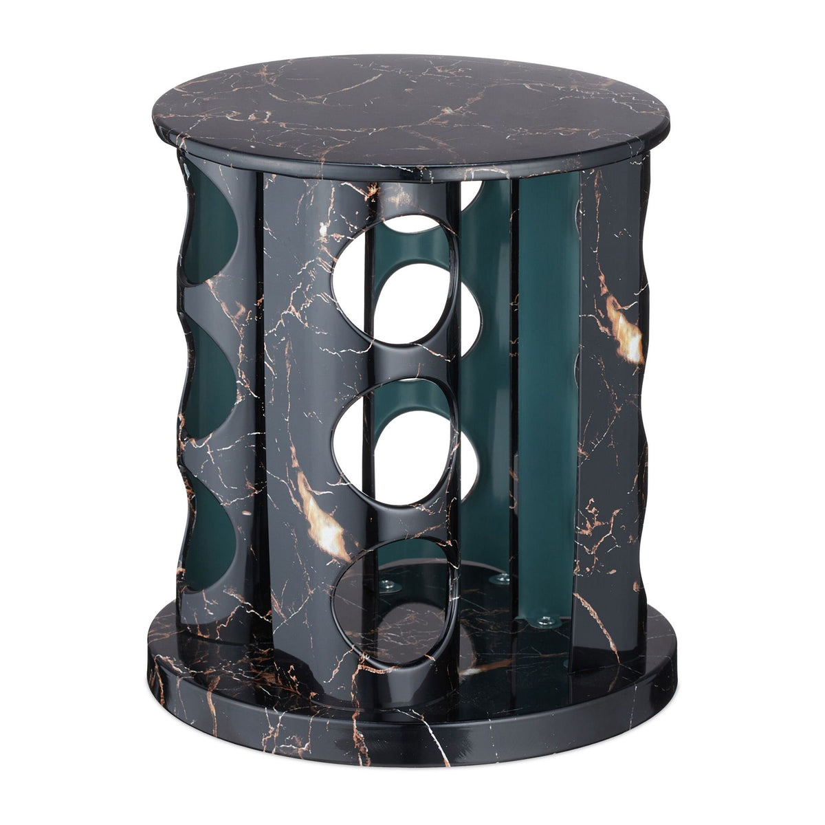 Black spice carousel in marble design