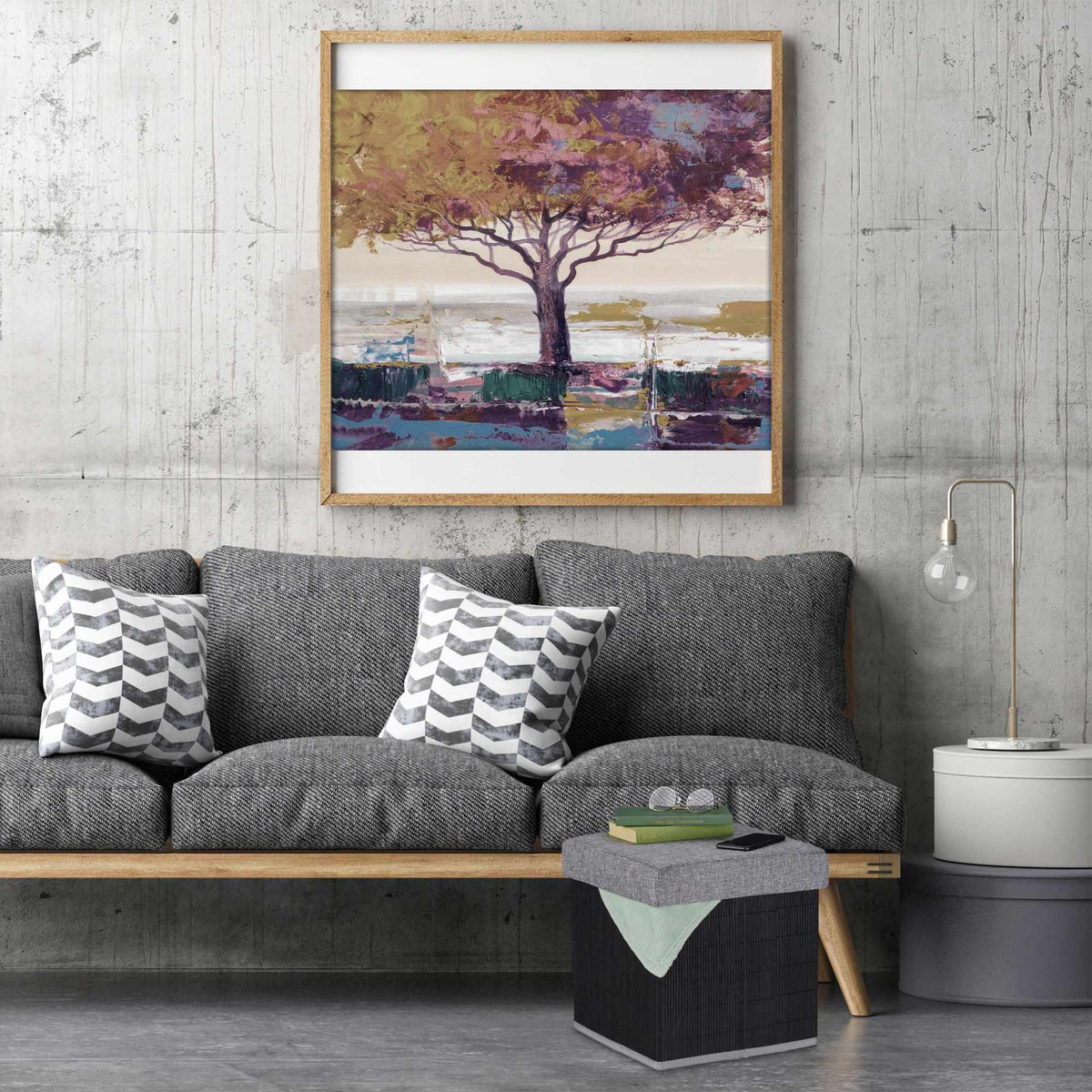 Black stool with storage space