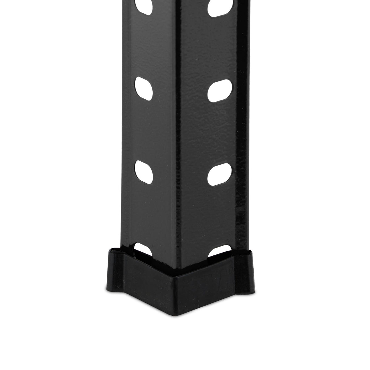 Black sturdy shelves with 4 levels