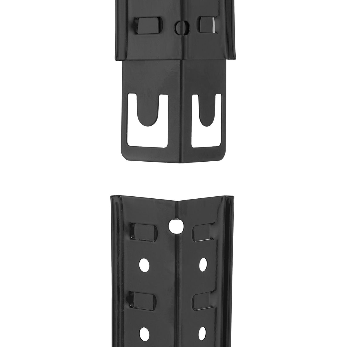 Black sturdy shelves with 5 levels