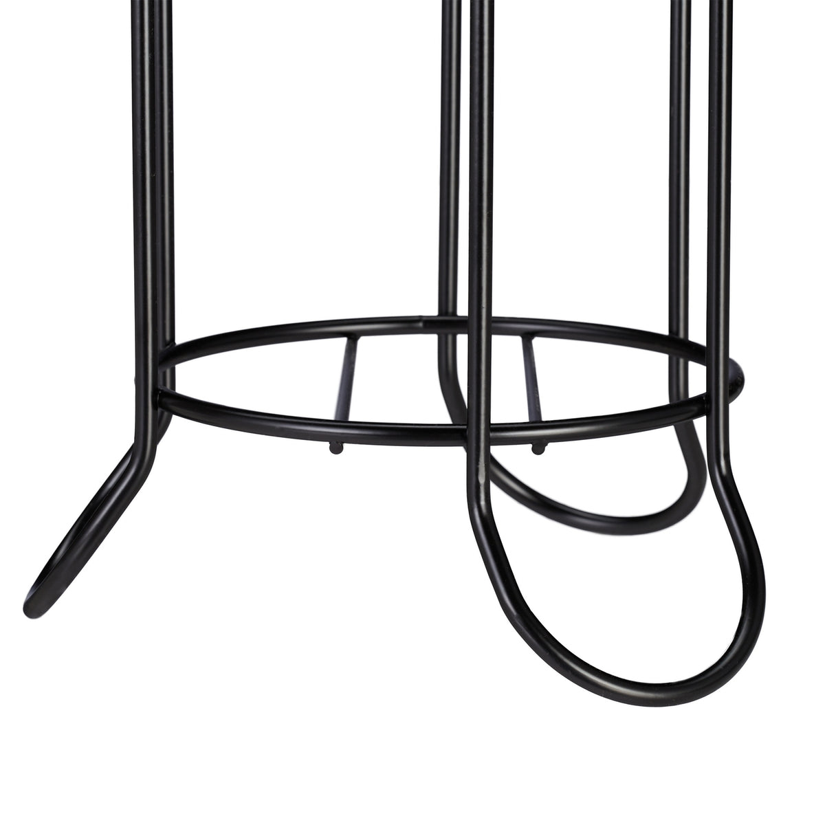 Black toilet paper holder standing