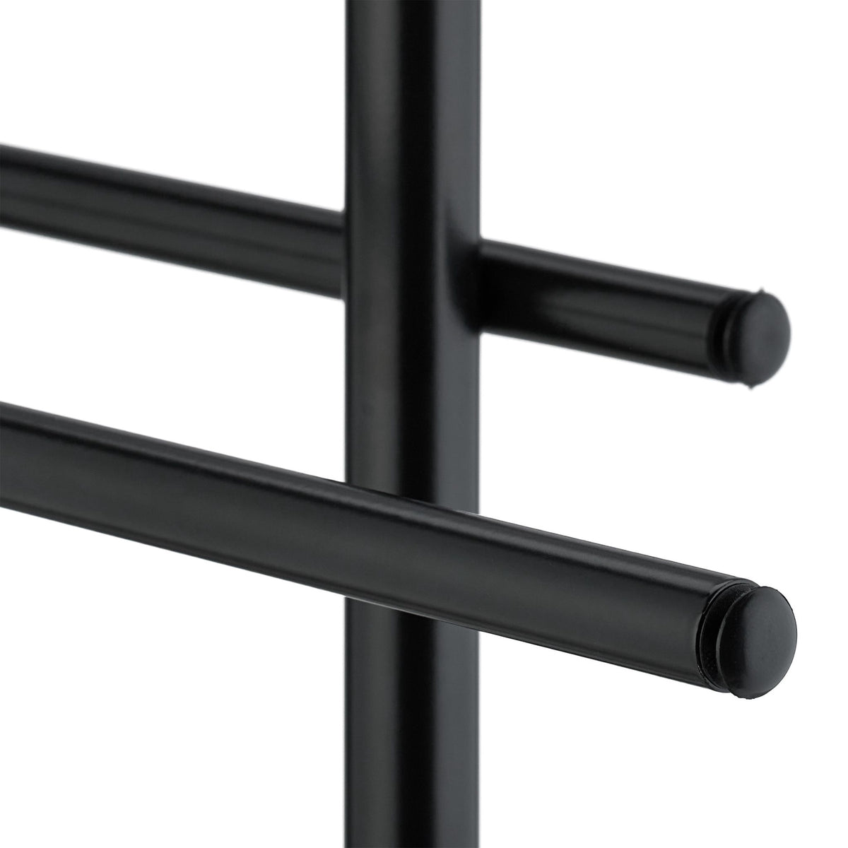 Black towel rail with 3 rails