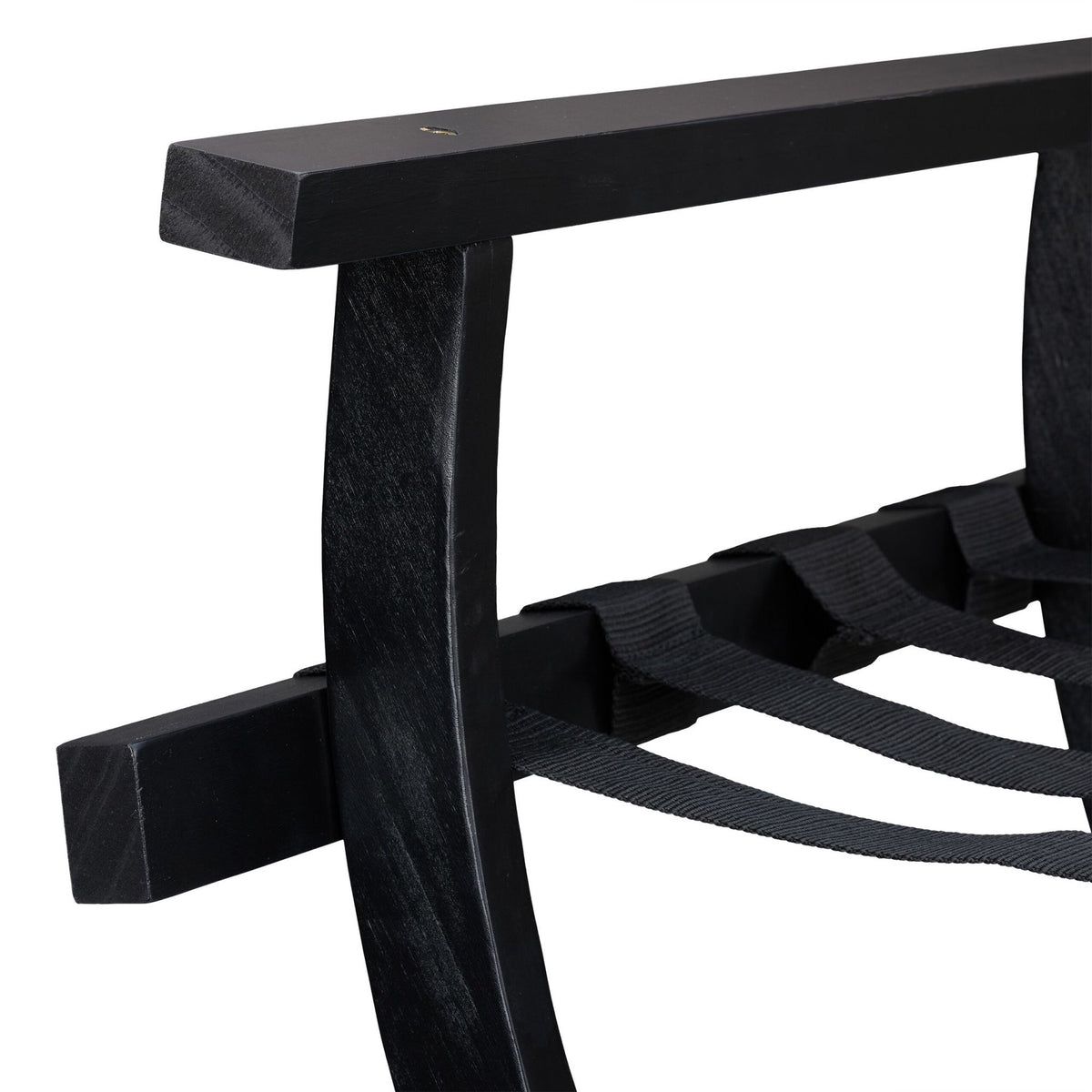Black trunk rack with wall protection