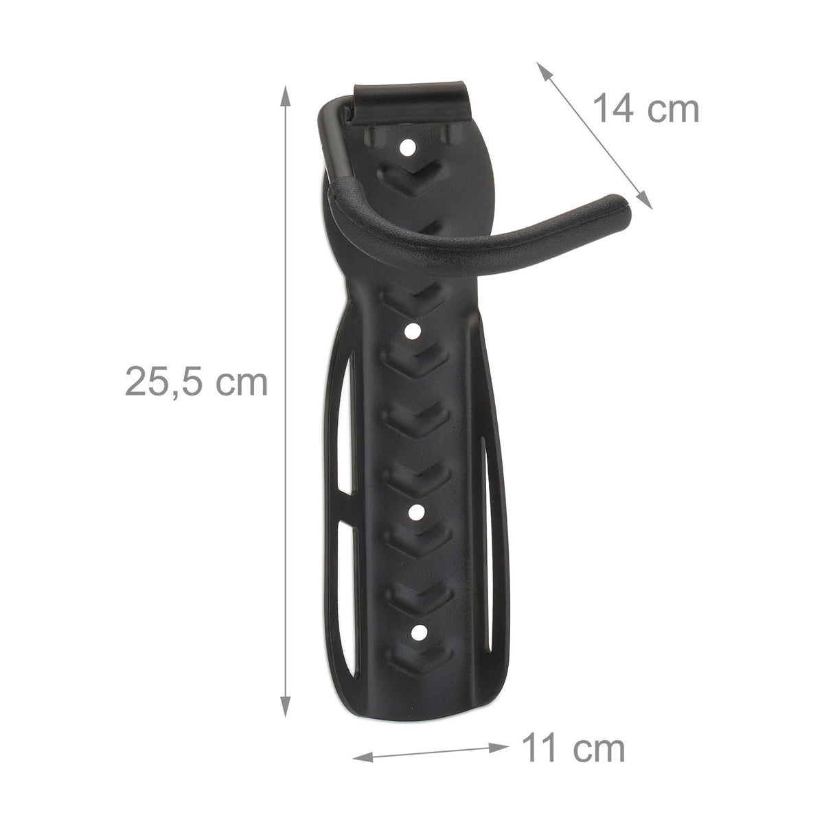 Black wall bracket for bicycles - 2 pcs