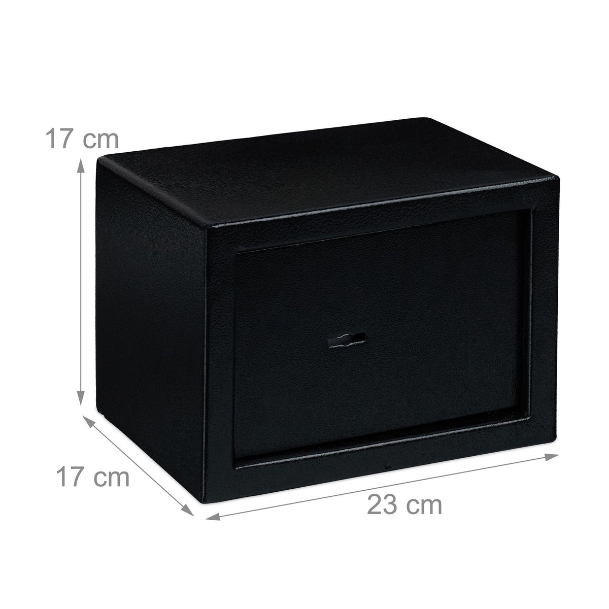Black wall cabinet with key
