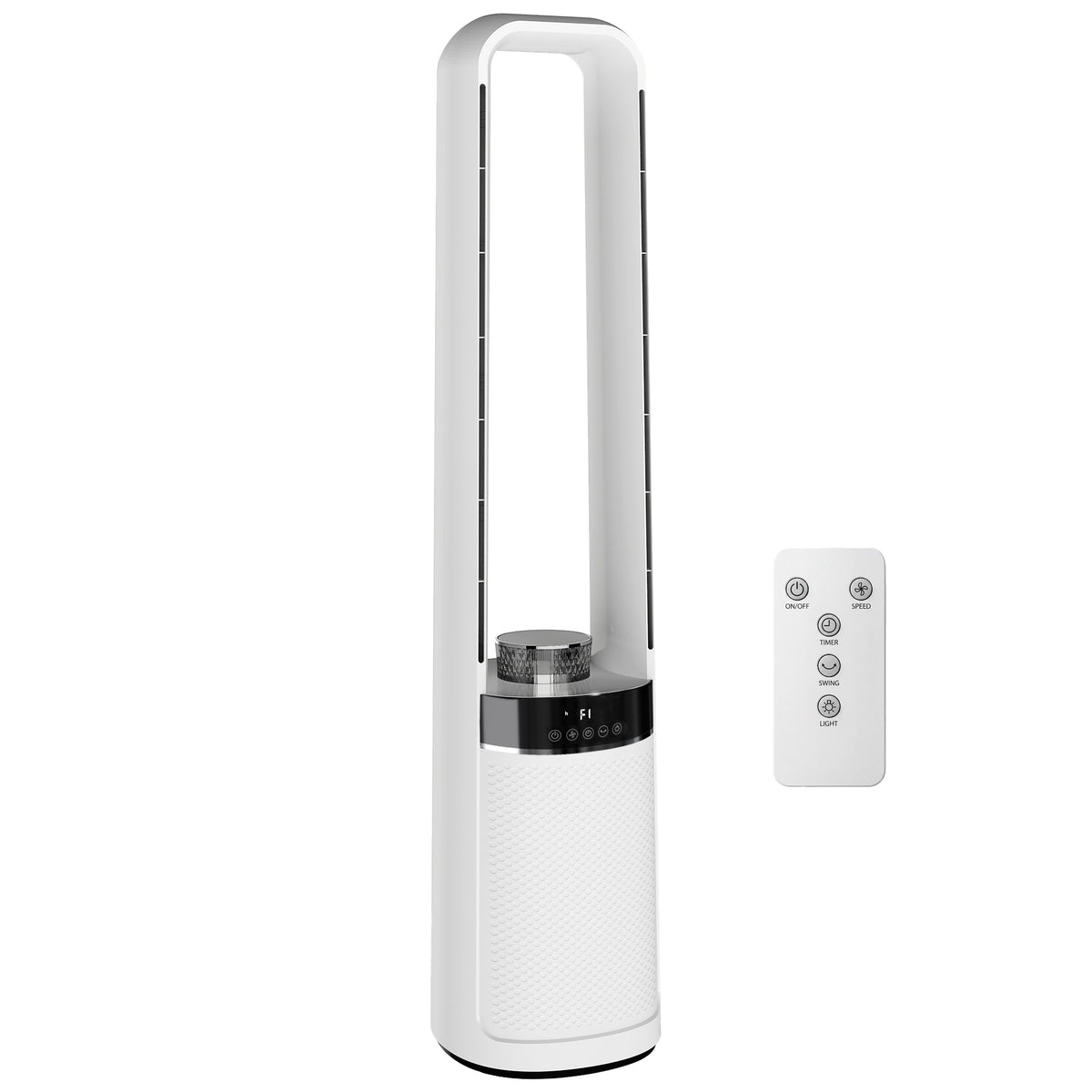 Bladeless Tower Fan with Remote, 45 Oscillation, Timer