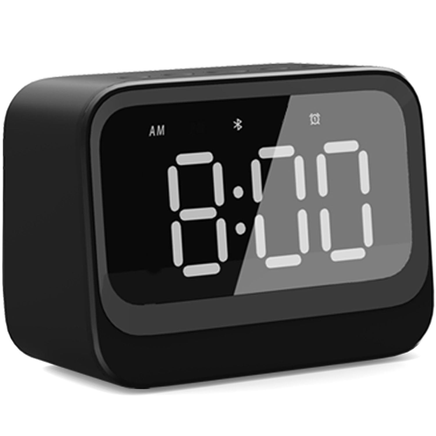 Bluetooth Alarm Clock with Speaker, Dual Alarms, Black