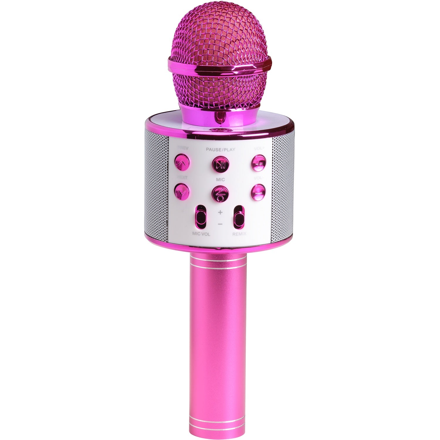 Bluetooth Karaoke Microphone with built-in speaker. Pink