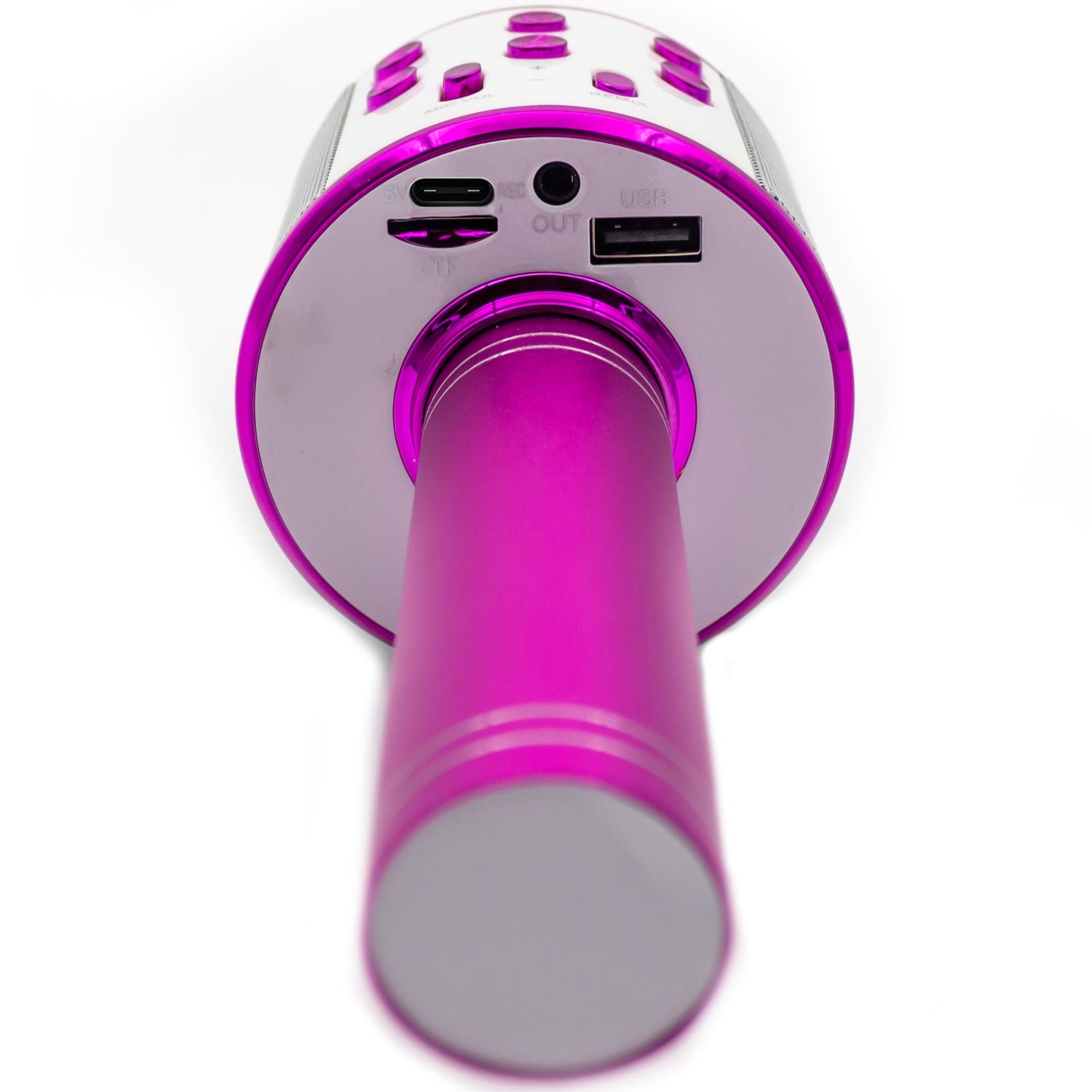 Bluetooth Karaoke Microphone with built-in speaker. Pink