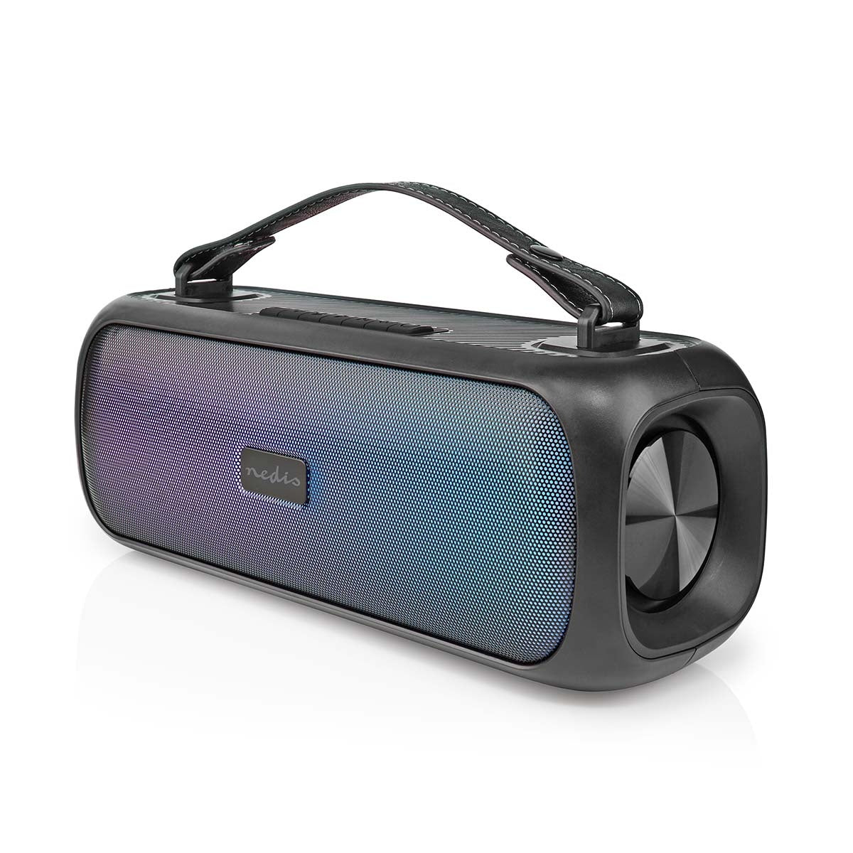 Bluetooth® Party Boombox | 4.5 hours | 2.0 | 45 W| Playback of media: AUX / USB | IPX5 | Syncable | Carrying handle | Party lights | Black