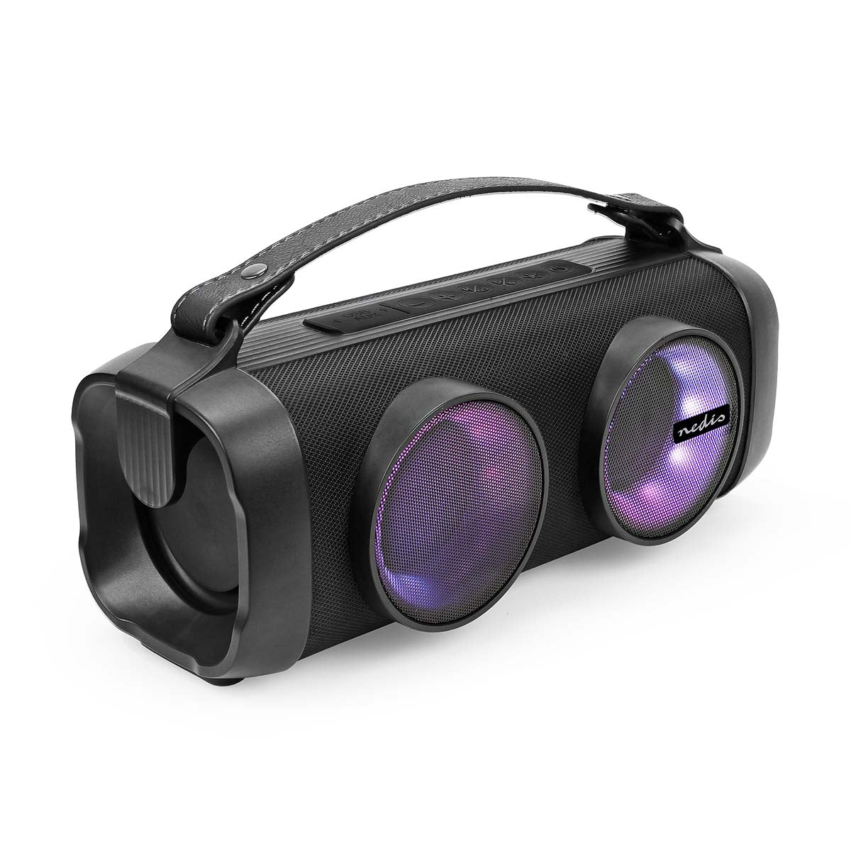 Bluetooth® Party Boombox | 5 hours | 2.0 | 24 W| Media playback: AUX / USB | Can be paired | Carrying handle | Party lights | Variety
