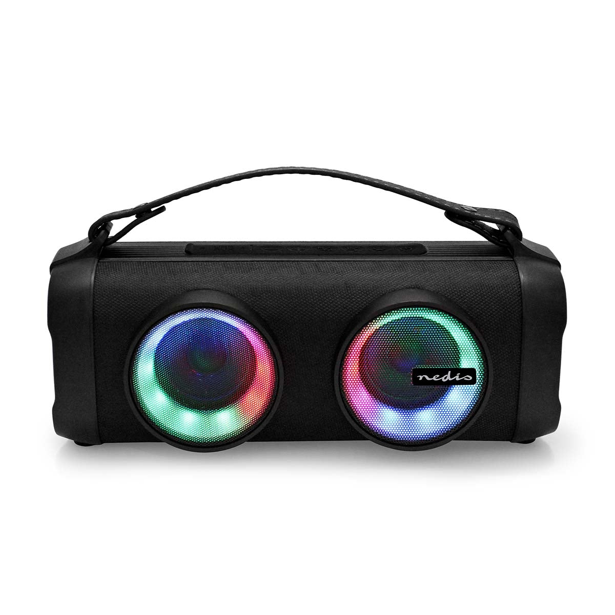 Bluetooth® Party Boombox | 5 hours | 2.0 | 24 W| Media playback: AUX / USB | Can be paired | Carrying handle | Party lights | Variety