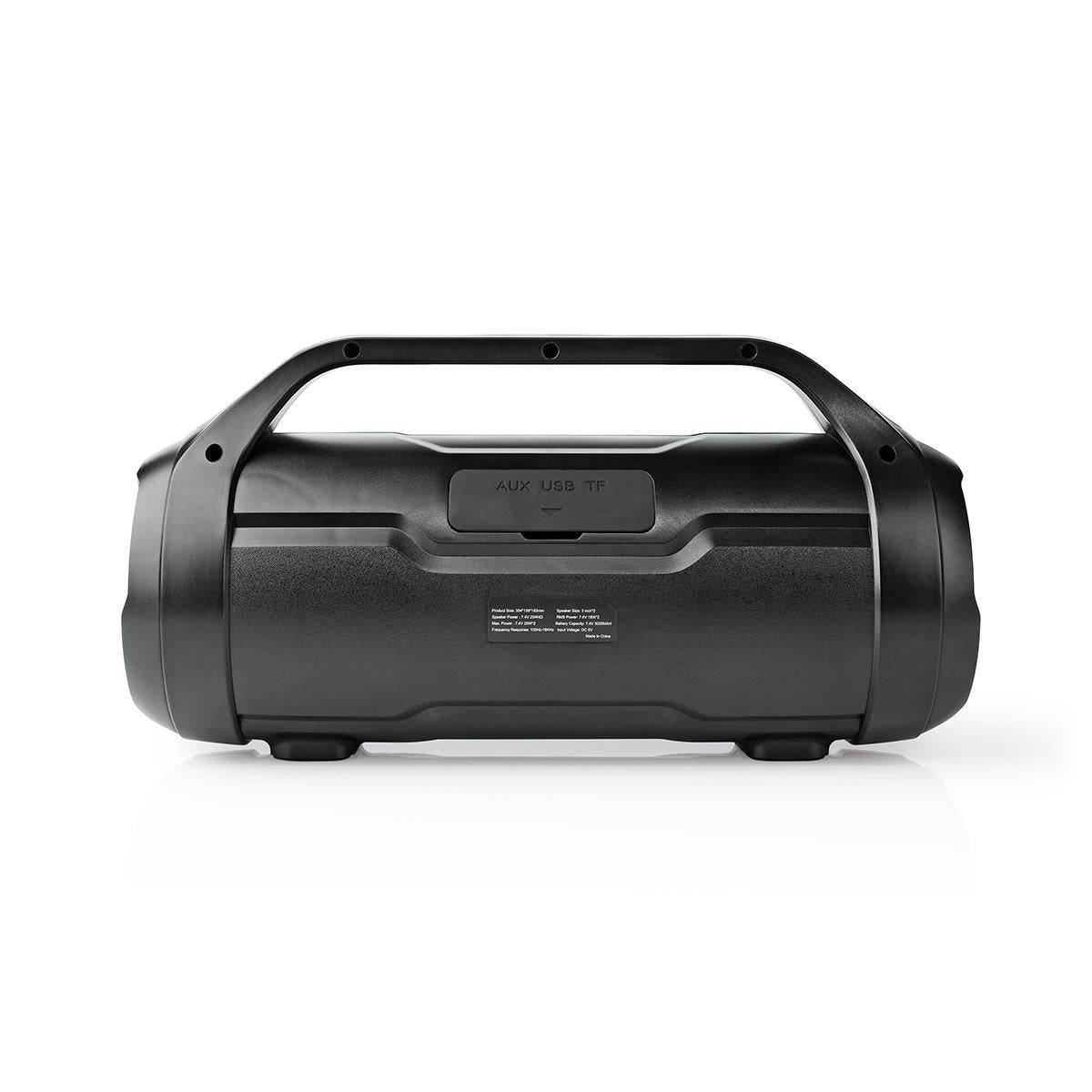 Bluetooth® Party Boombox | 6 hours | 2.0 | 120 W | Media playback: AUX / Micro SD / USB | IPX5 | Syncable | Carrying handle | Party lights | Black