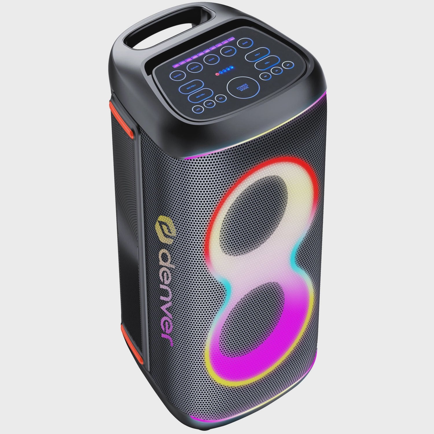 Bluetooth Party Speaker, 2x6.5" Woofers, 100W, LED Lights