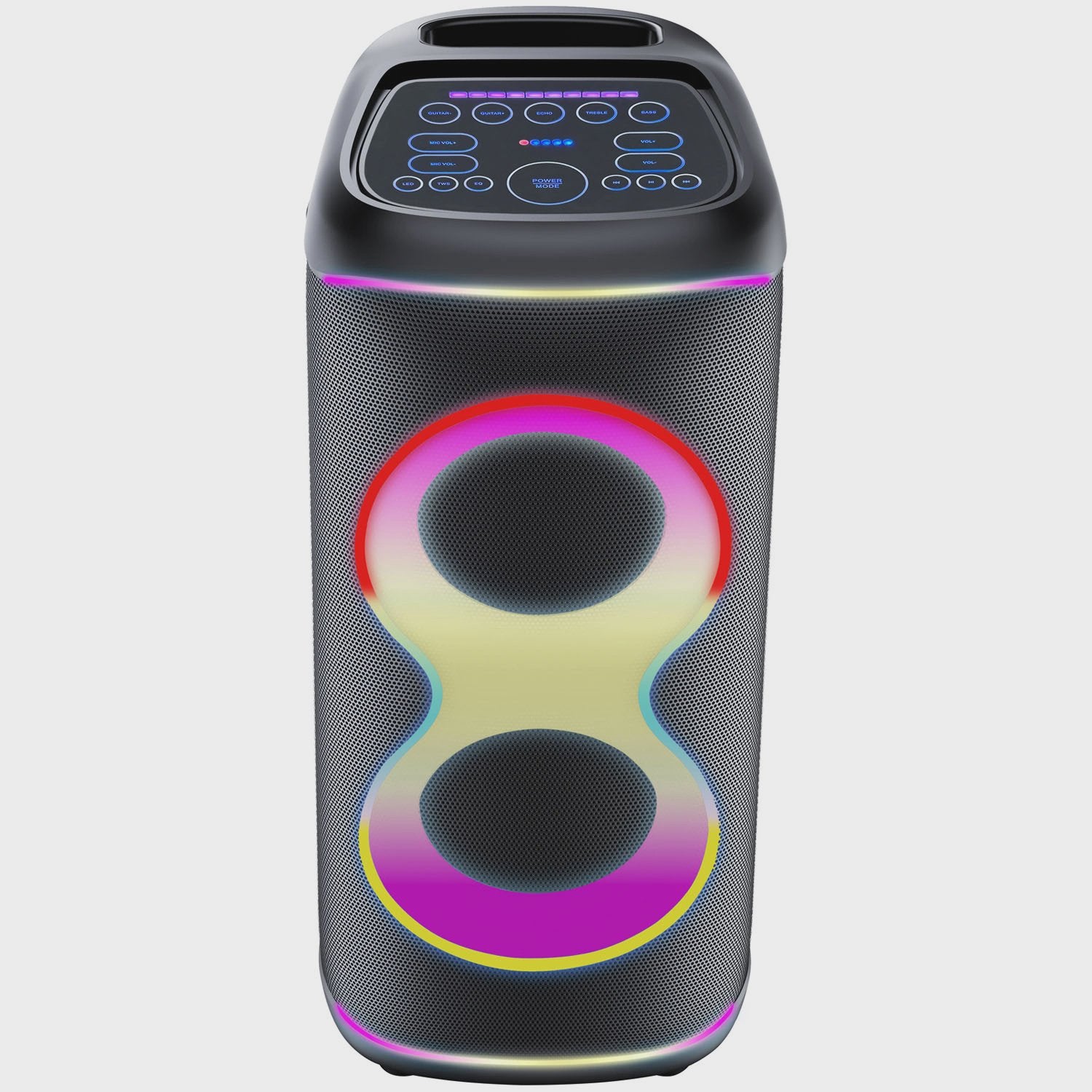 Bluetooth Party Speaker, 2x6.5" Woofers, 100W, LED Lights