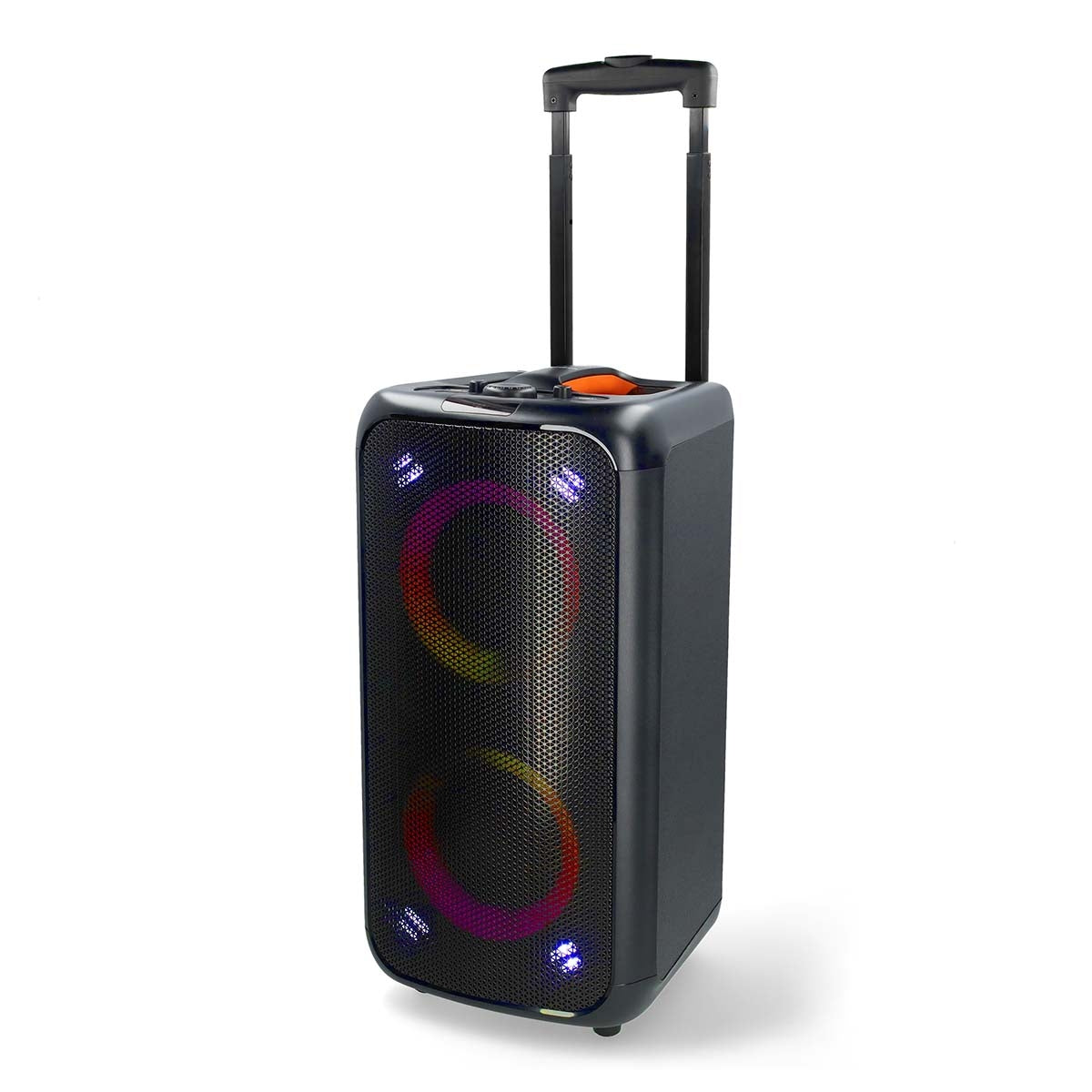 Bluetooth® Party Speaker | Maximum battery play time: 5 hrs | 240 W | Carrying handle | Party lights | Equalizer | Black / Orange
