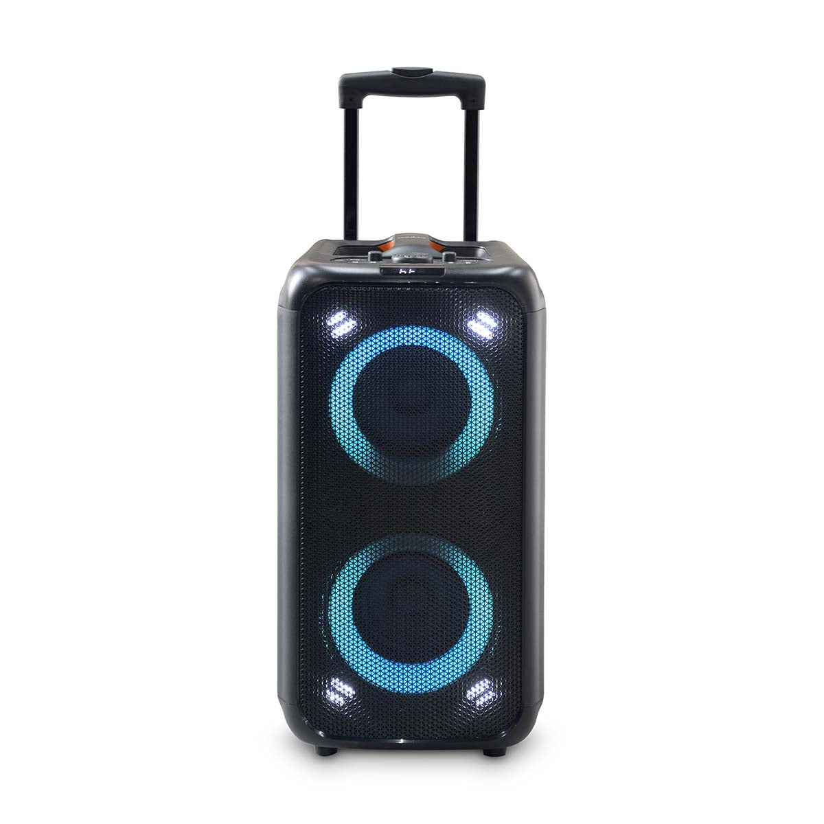 Bluetooth® Party Speaker | Maximum battery play time: 5 hrs | 240 W | Carrying handle | Party lights | Equalizer | Black / Orange